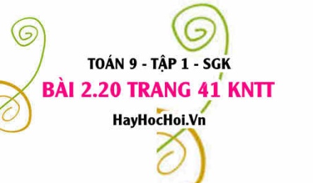 Bài 2.20 trang 41 Toán 9 tập 1 Kết nối tri thức